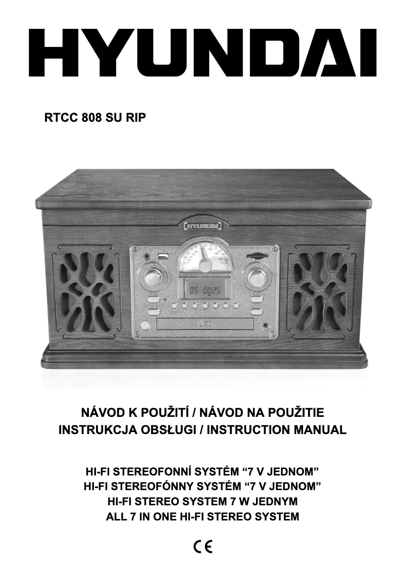 Page 1 de la notice Manuel utilisateur Hyundai RTCC 808 SURIP