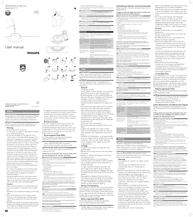 Page n°1 - Manuel utilisateur Philips Avance Collection HD9382