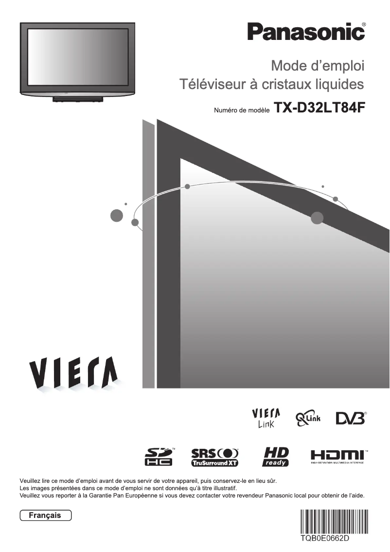 Página 1 del manual Manual de usuario Panasonic Viera TX-D32LT84F