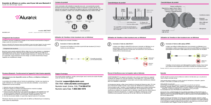 Page n°1 - Manuel utilisateur Aluratek ABCTVKIT