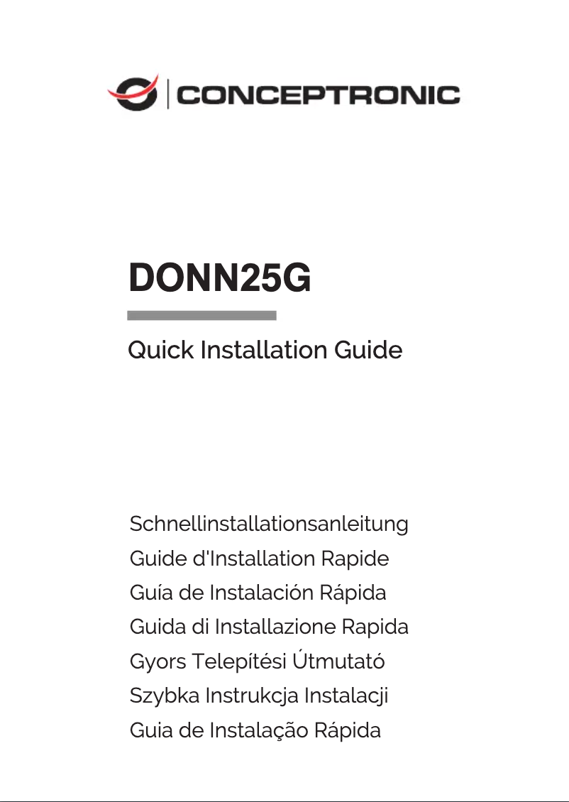 Image de la première page du manuel de l'appareil DONN25G