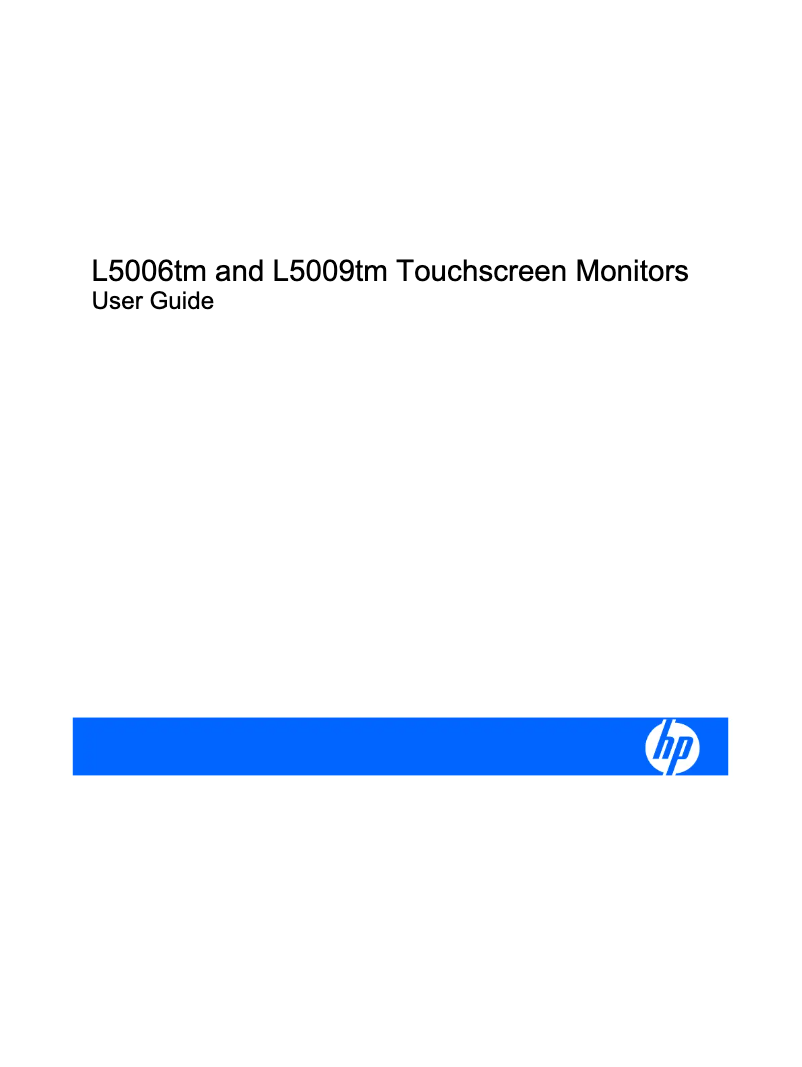 Page n°1 - Manuel utilisateur HP Compaq L5009tm