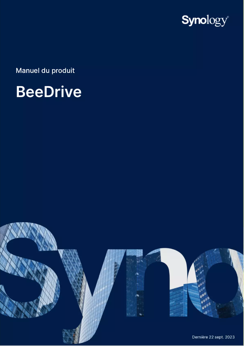 Page n°1 - Manuel utilisateur Synology BeeDrive BDS70-1T