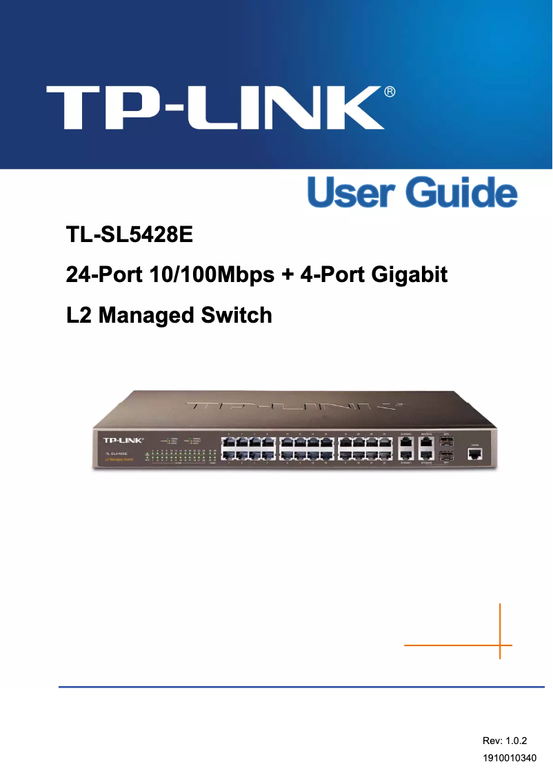 Page n°1 - Guide d'installation TP-Link TL-SL5428E