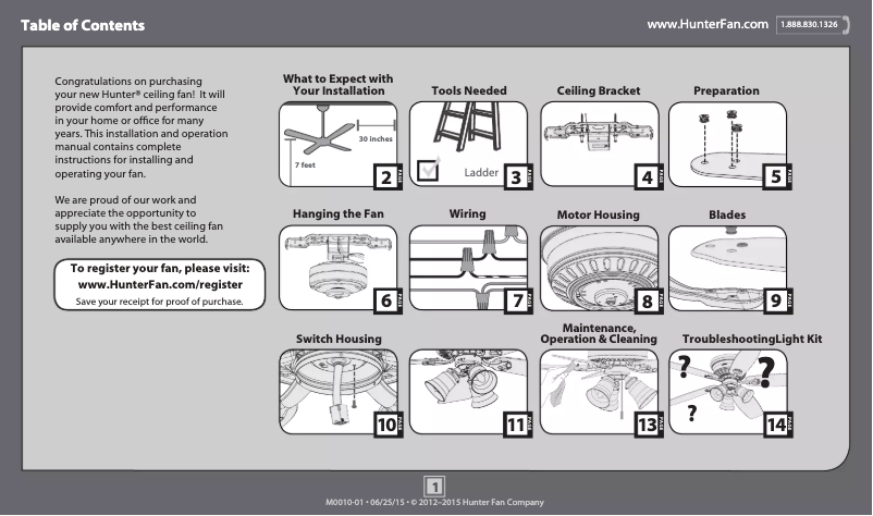 Page 1 de la notice Manuel utilisateur Hunter Oakhurst