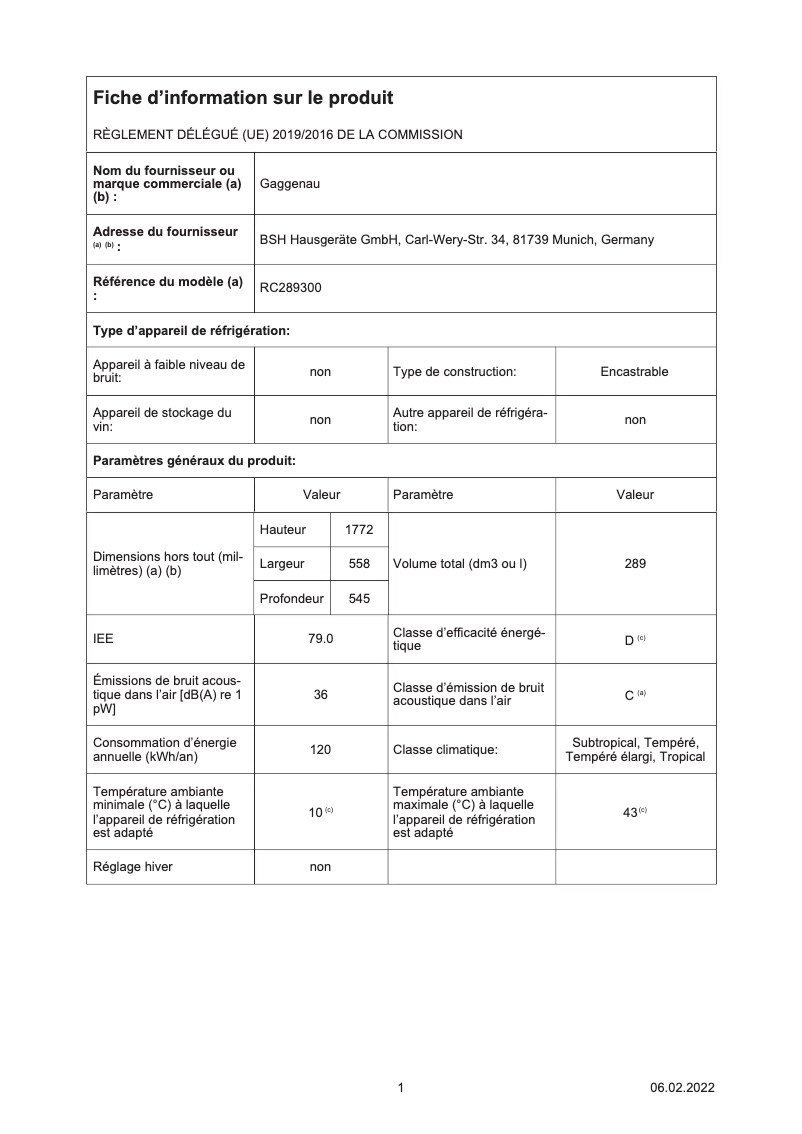 Imagen de la primera página del manual del dispositivo RC289300