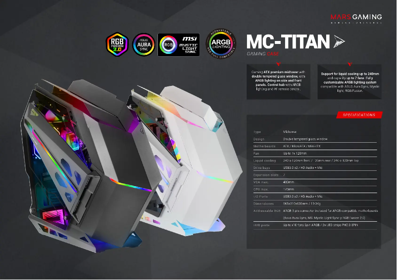 Page n°1 - Fiche technique Mars Gaming MC-TITAN