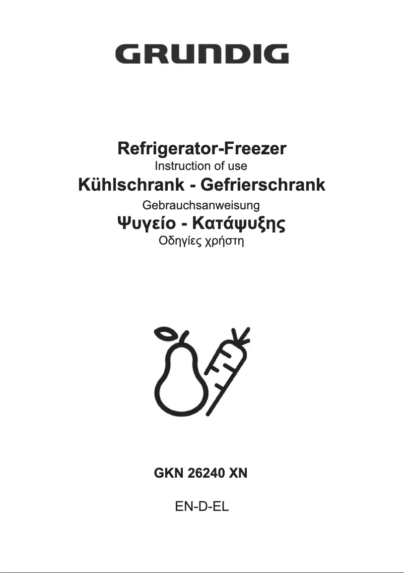 Image de la première page du manuel de l'appareil GKN26240XN