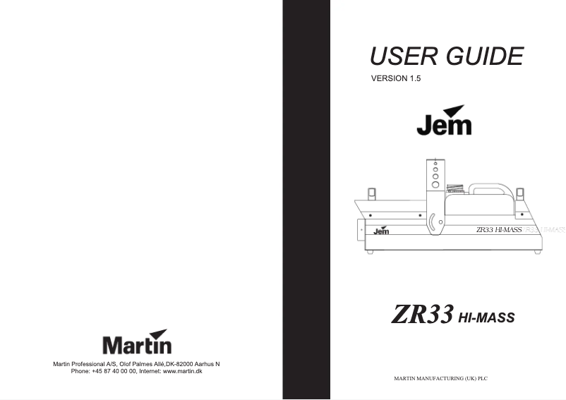 Page n°1 - Manuel utilisateur Martin Jem ZR33 Hi-Mass