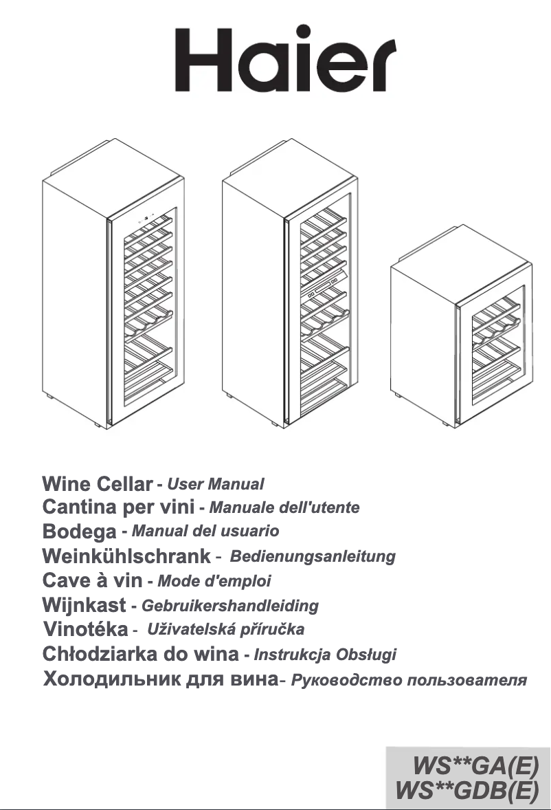 Page 1 de la notice Manuel utilisateur Haier WS30GAE