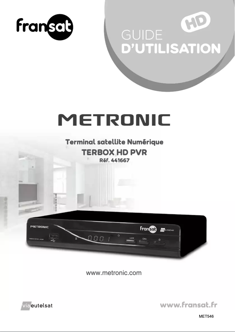 Page 1 de la notice Manuel utilisateur Metronic Terbox HD PVR 441668