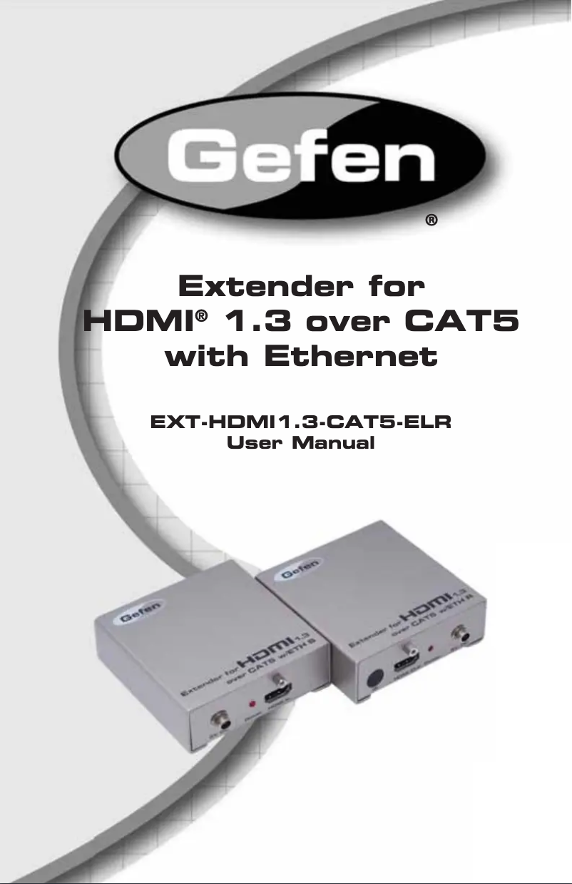 Página 1 del manual Manual de usuario Gefen EXT-HDMI1.3-CAT5-ELR