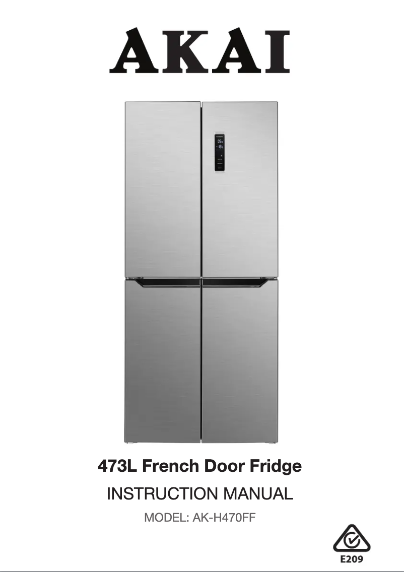 Image de la première page du manuel de l'appareil AK-H470FF