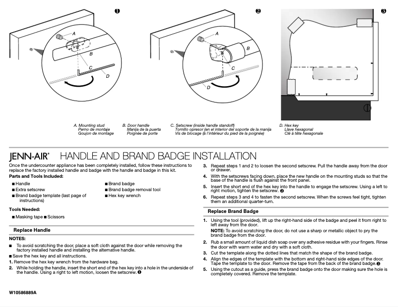 Page n°1 - Manuel utilisateur JennAir W10588599