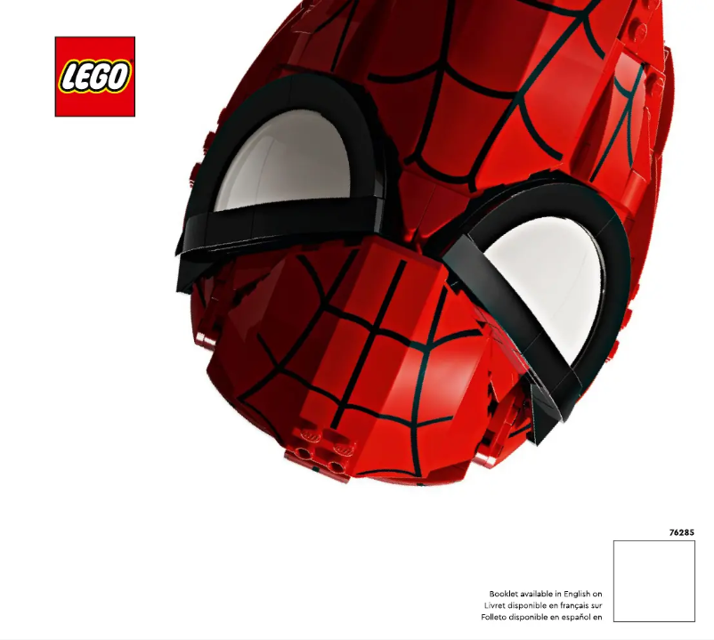 Page 1 de la notice Manuel utilisateur Lego Marvel Spider-Man's Mask 76285