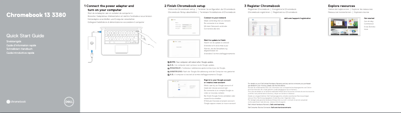 Page 1 de la notice Manuel utilisateur Dell Chromebook 3380