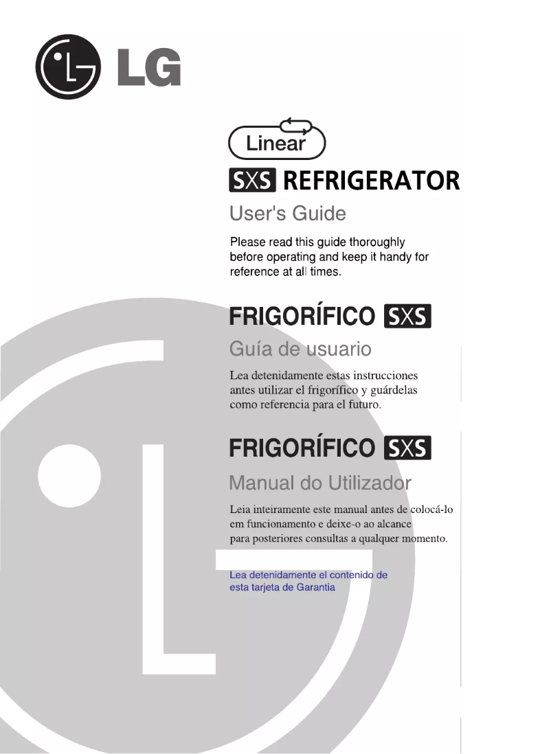 Page n°1 - Manuel utilisateur LG GR-L2176LCX