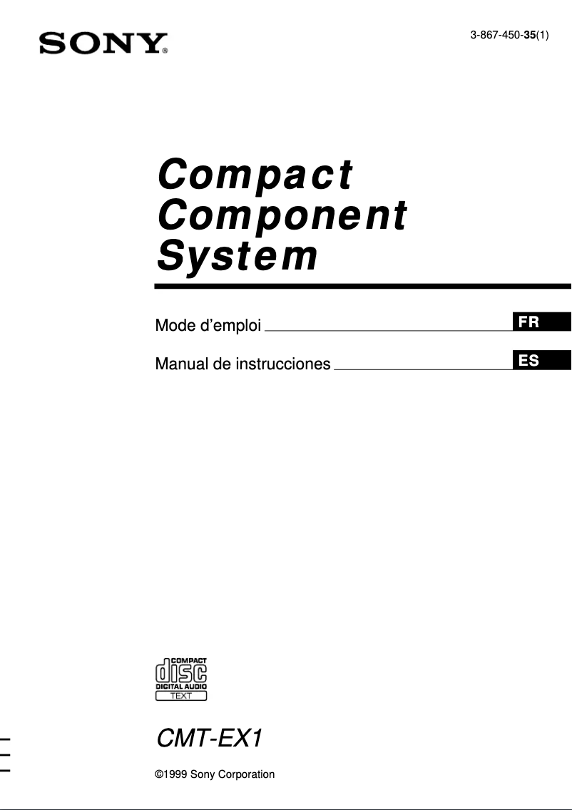 Image de la première page du manuel de l'appareil CMT-EX1