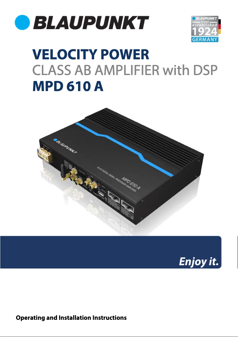 Page 1 de la notice Manuel utilisateur Blaupunkt MPD 610 A