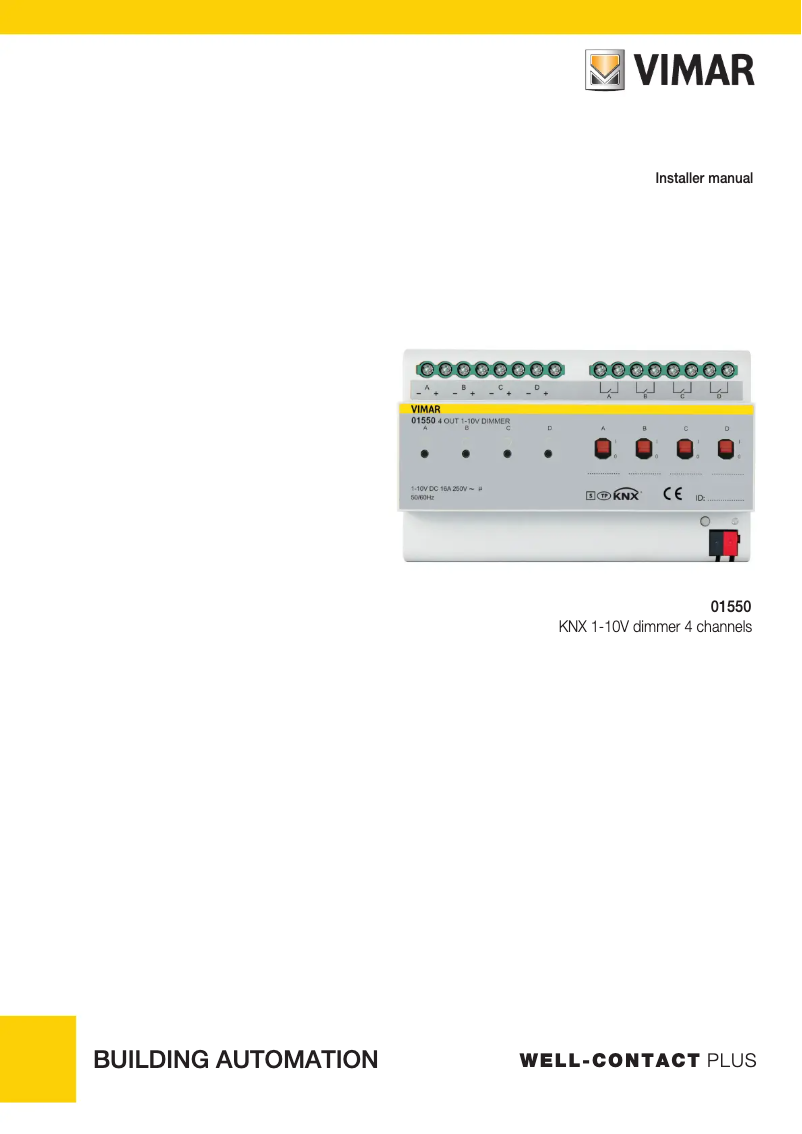 Page 1 de la notice Manuel utilisateur Vimar 01550