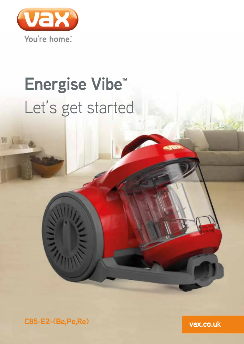 Page n°1 - Manuel utilisateur Vax Energise Vibe C86-E2e