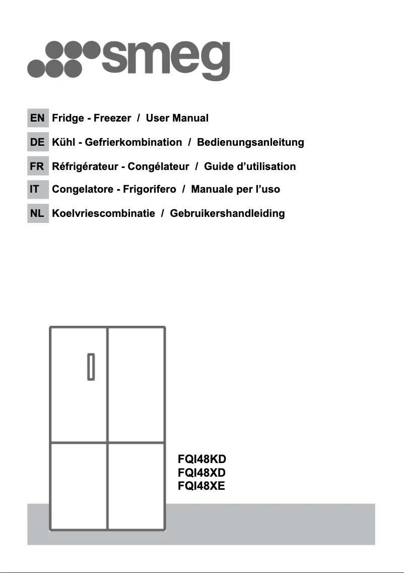 Page 1 de la notice Fiche technique Smeg FQI48XD