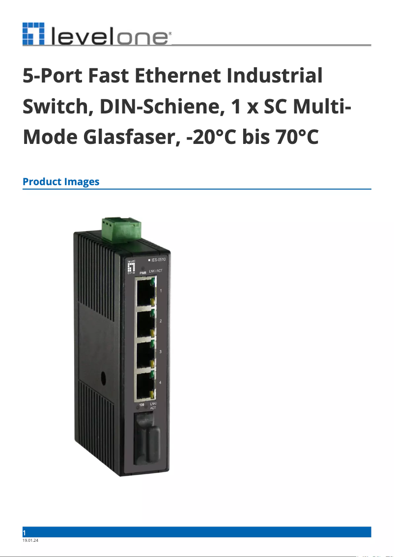 Image de la première page du manuel de l'appareil IES-0510