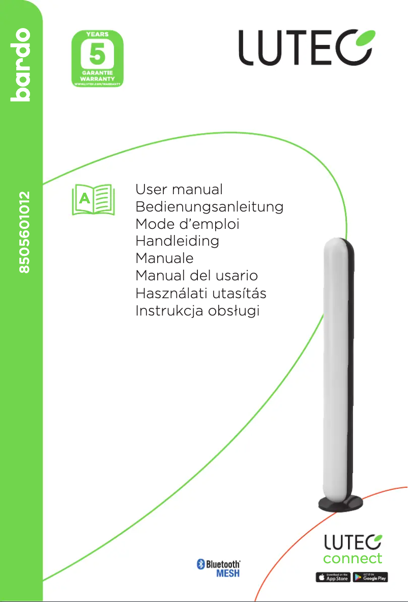 Page n°1 - Manuel utilisateur Lutec Bardo