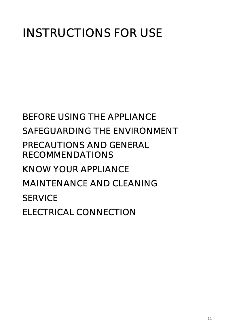Page 1 de la notice Manuel utilisateur Smeg VR 115 B1