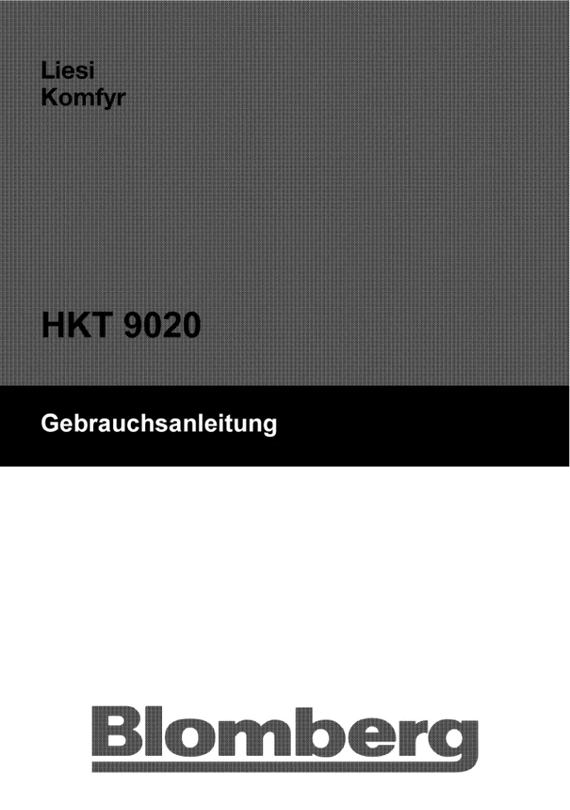 Page n°1 - Manuel utilisateur Blomberg HKT 9020