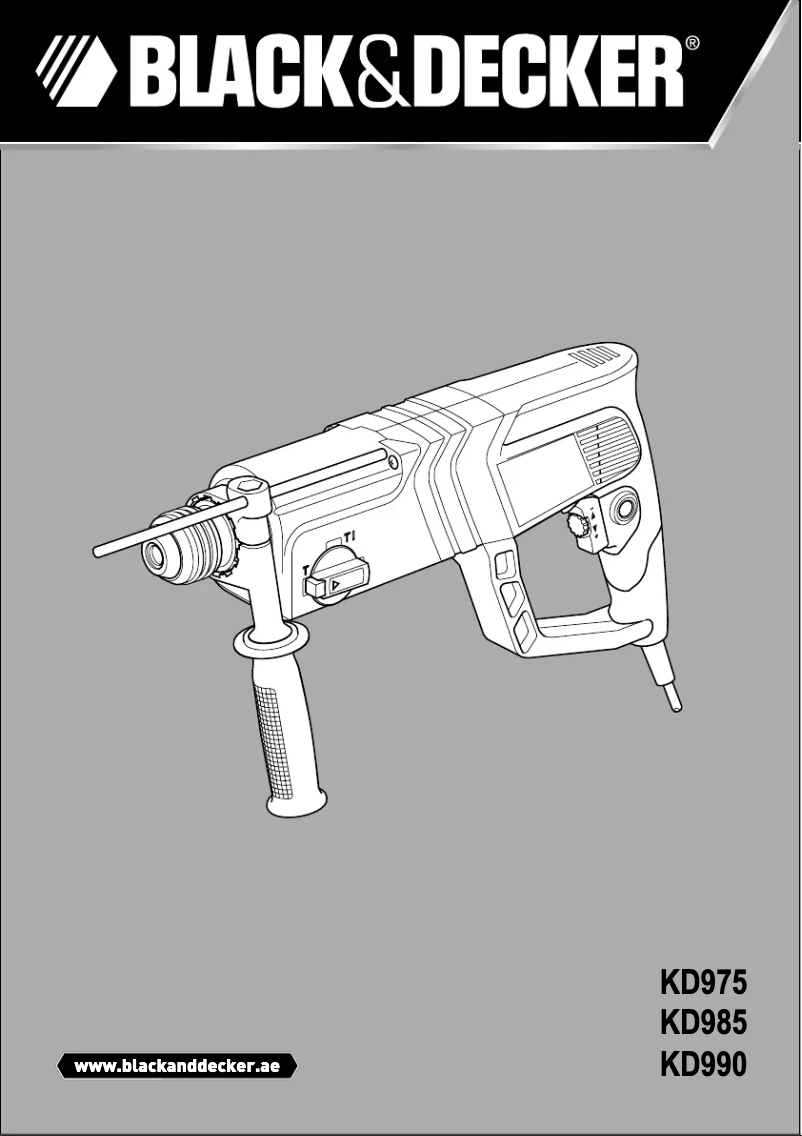 Page 1 de la notice Manuel utilisateur Black & Decker KD985