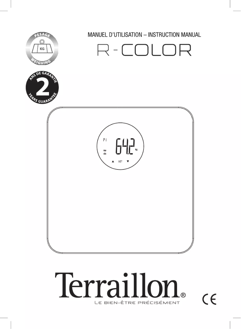 Page 1 de la notice Manuel utilisateur Terraillon R-Color