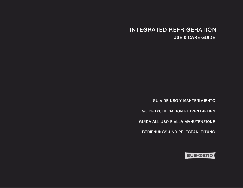 Page 1 de la notice Manuel utilisateur Sub-Zero ICBIW-24
