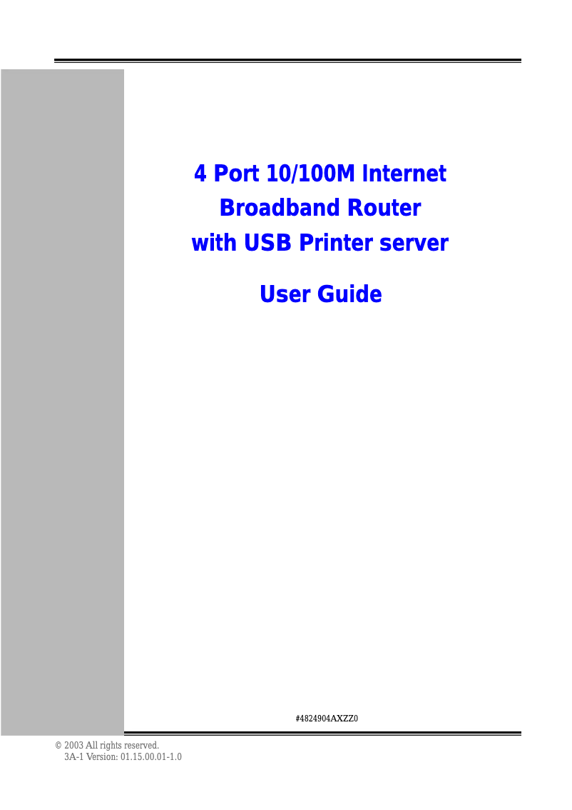 Page 1 de la notice Manuel utilisateur Zonet ZSR0104FS