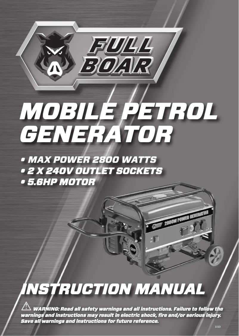 Image de la première page du manuel de l'appareil FBT-3000