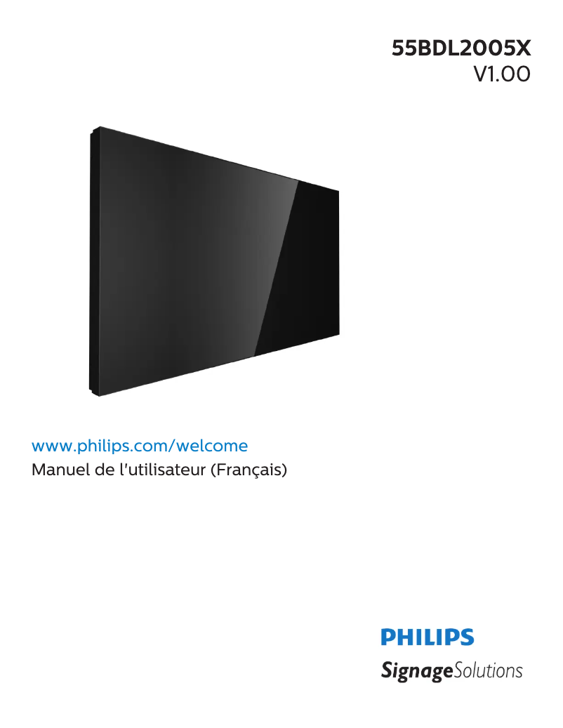 Image de la première page du manuel de l'appareil 55BDL2005X