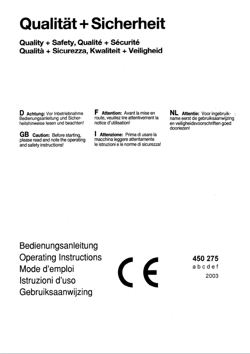 Image de la première page du manuel de l'appareil Dynamic 2500 RS