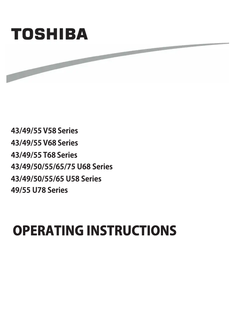 Page n°1 - Manuel utilisateur Toshiba 43U5863DB