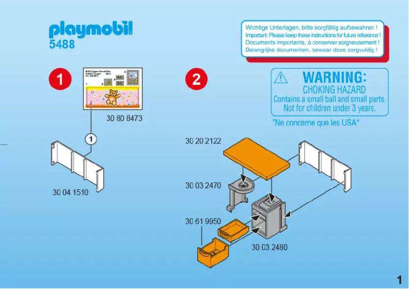 Page n°1 - Manuel utilisateur Playmobil City Life 5488