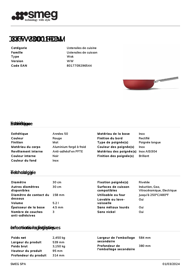 Image de la première page du manuel de l'appareil CKFW3001RDM