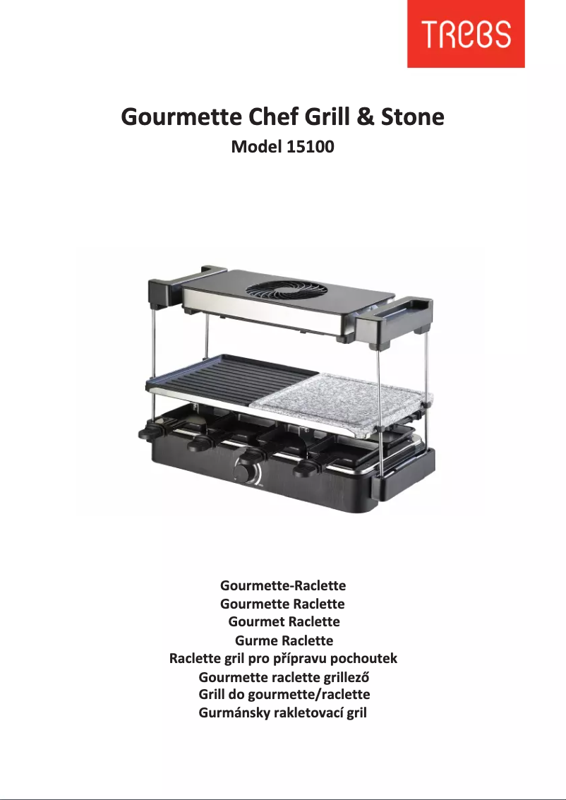 Image de la première page du manuel de l'appareil Gourmette Chef Grill & Stone 15100