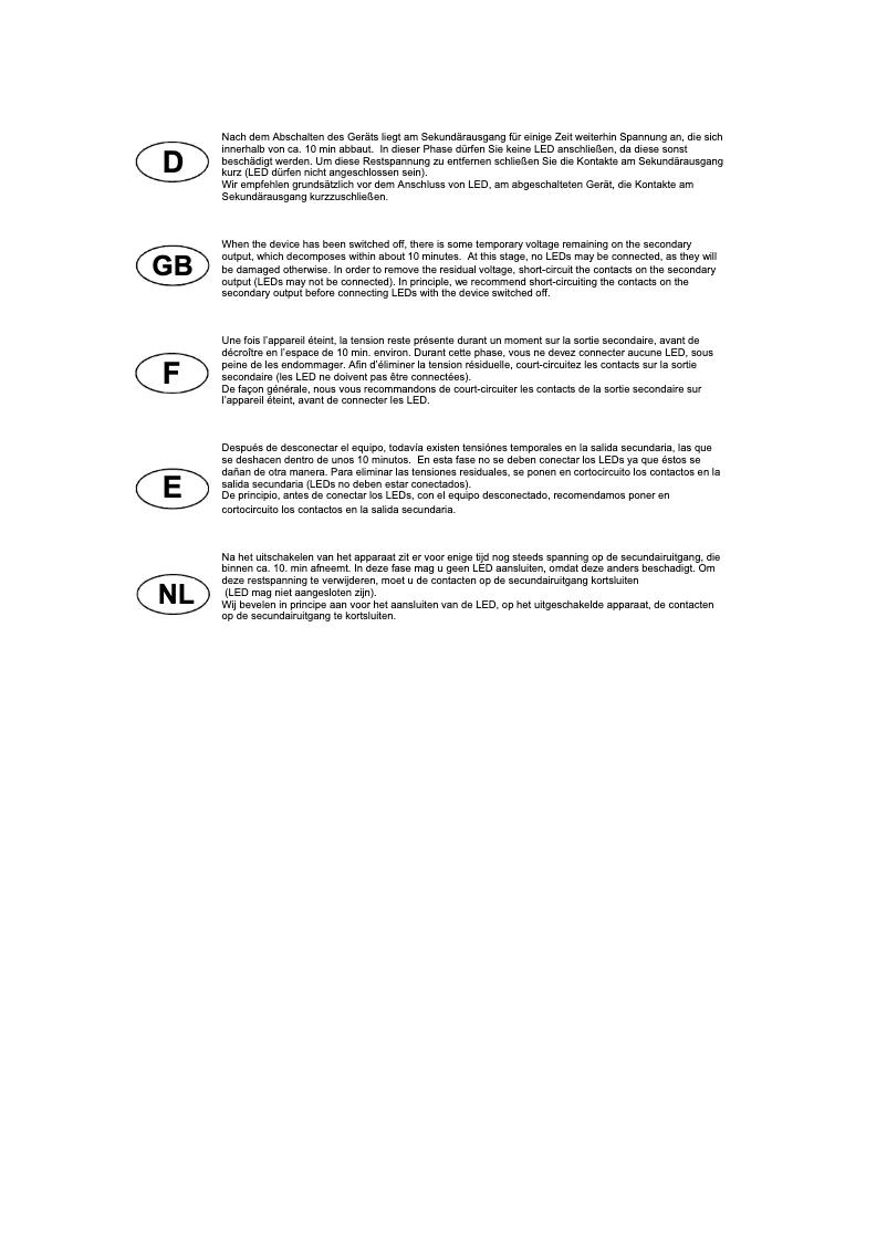 Page n°1 - Manuel utilisateur SLV 464202