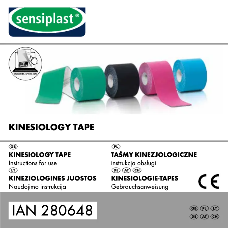 Page n°1 - Manuel utilisateur Sensiplast IAN 280648