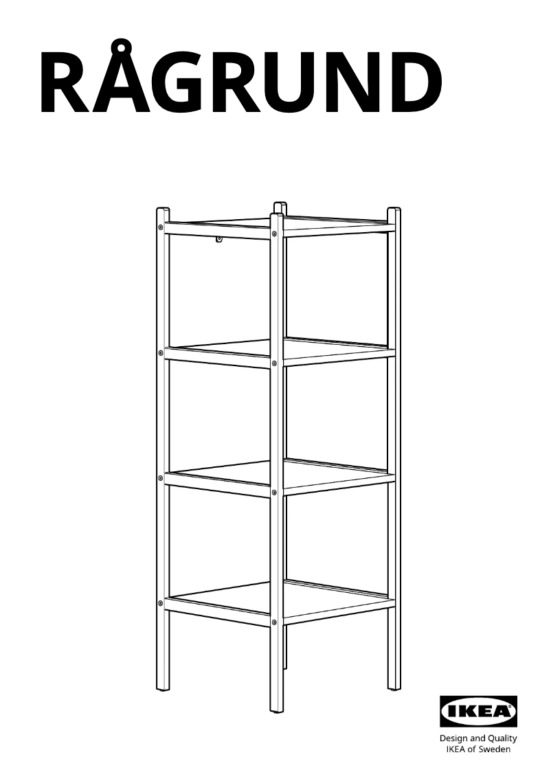 Page 1 de la notice Manuel utilisateur Ikea RÅGRUND 605.494.21