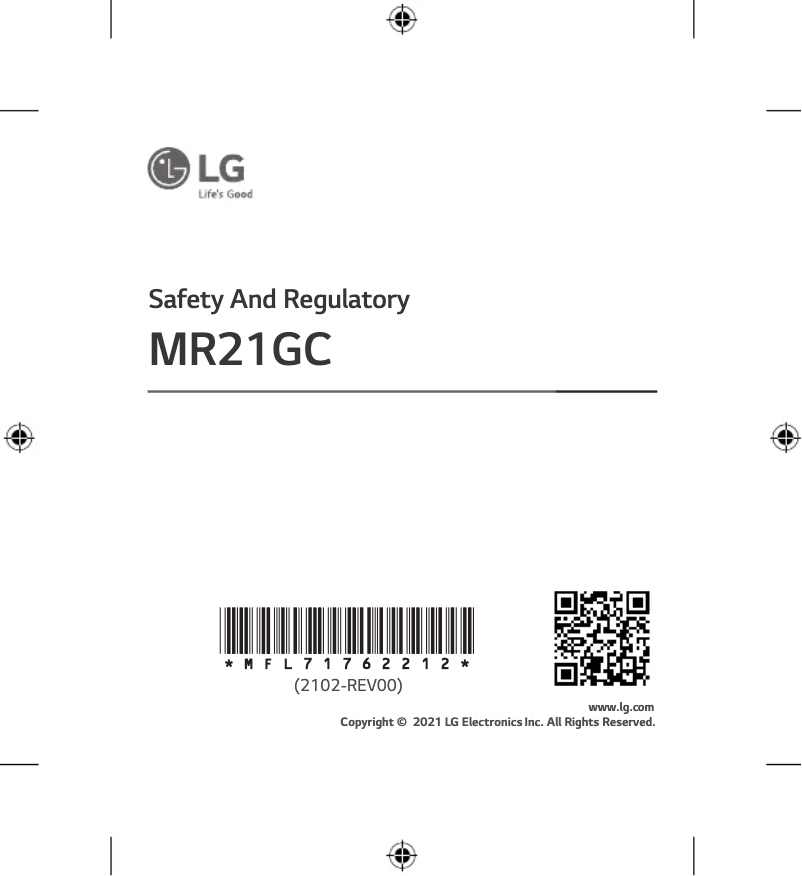 Page n°1 - Manuel utilisateur LG MR21GC