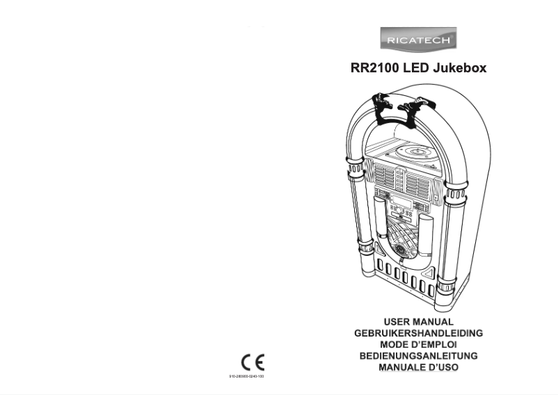 Page n°1 - Manuel utilisateur Ricatech RR2100