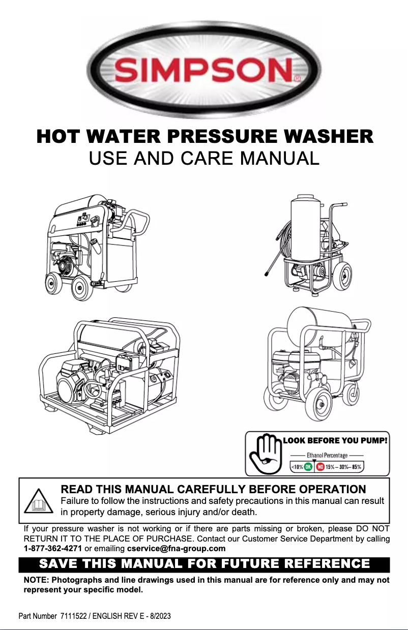 Page 1 de la notice Manuel utilisateur Simpson Big Brute BB65108