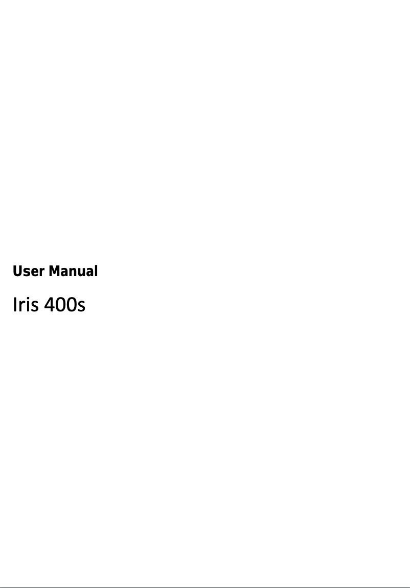 Image de la première page du manuel de l'appareil Iris 400s