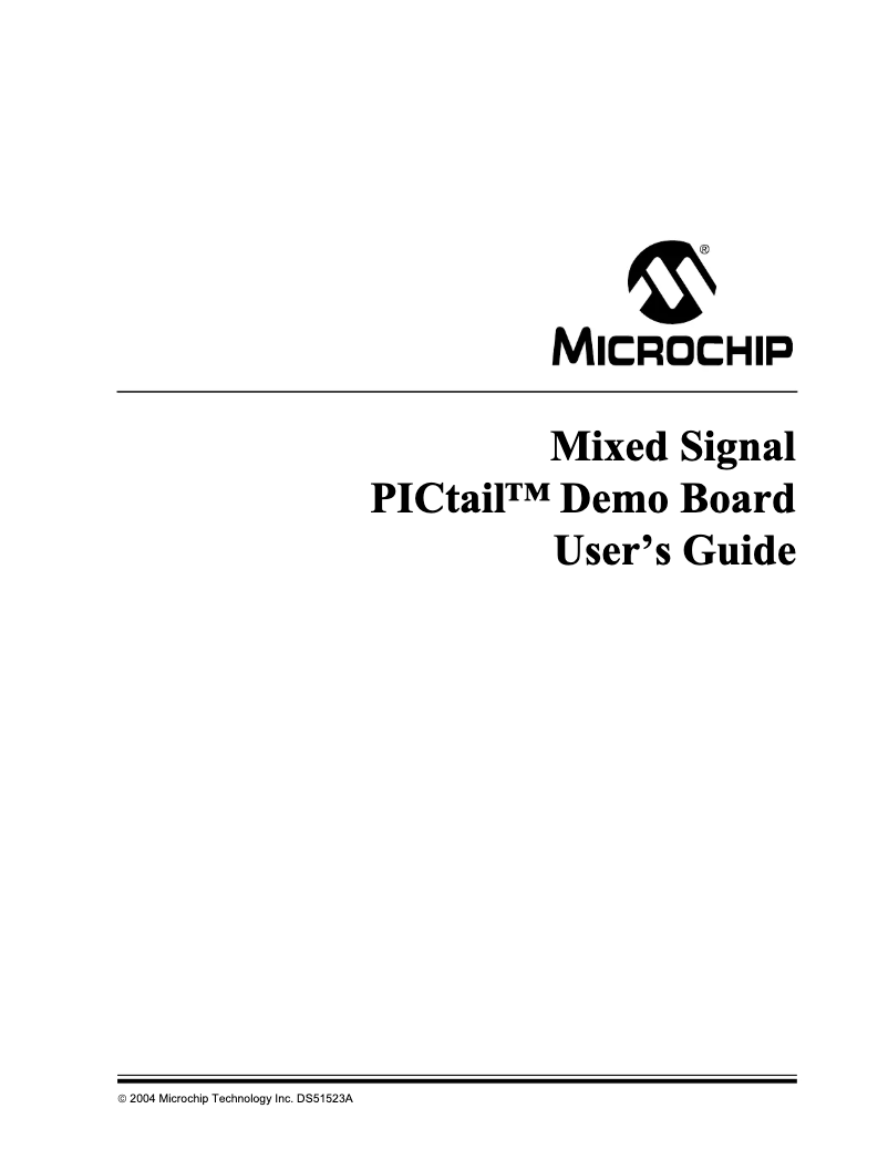 Page 1 de la notice Manuel utilisateur Microchip TC1320