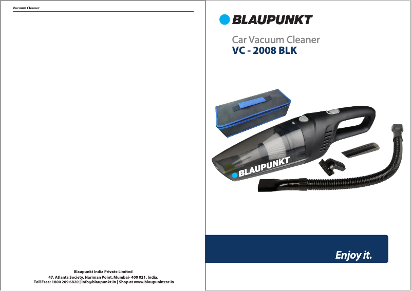 Image de la première page du manuel de l'appareil VC 2008 BLK